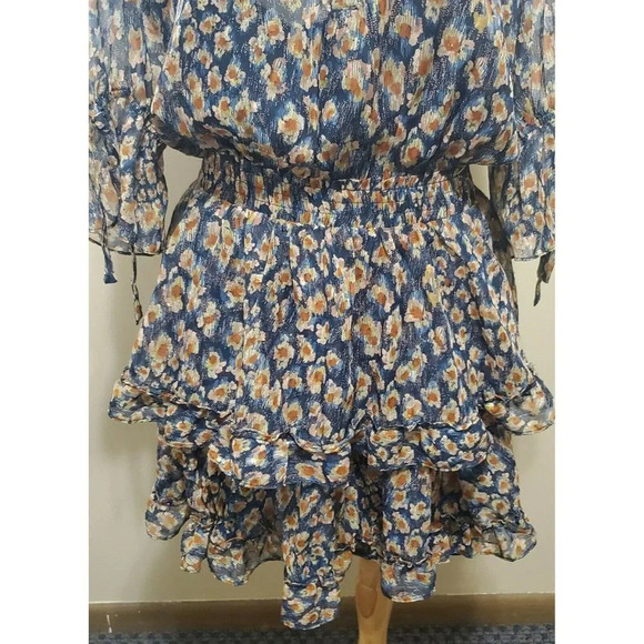 Lovestitch Chiffon Flower Print Dress Ruffled - Picture 6 of 12